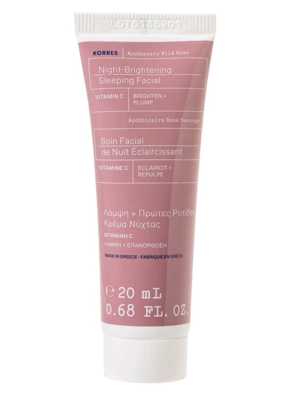 Korres Mini Apothecary Wild Rose Brightening Sleeping Facial 20ML .68 FL OZ